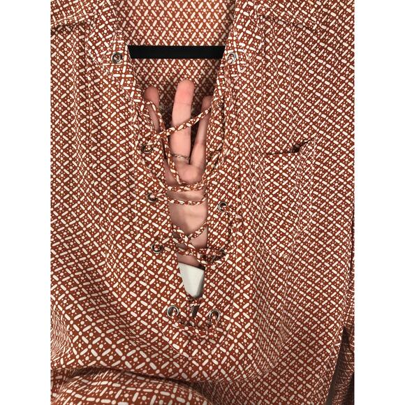 Faithfull the Brand Tunic Mini Tie Lace Up Womens Boho Earthy Spring Summer - Picture 5 of 11